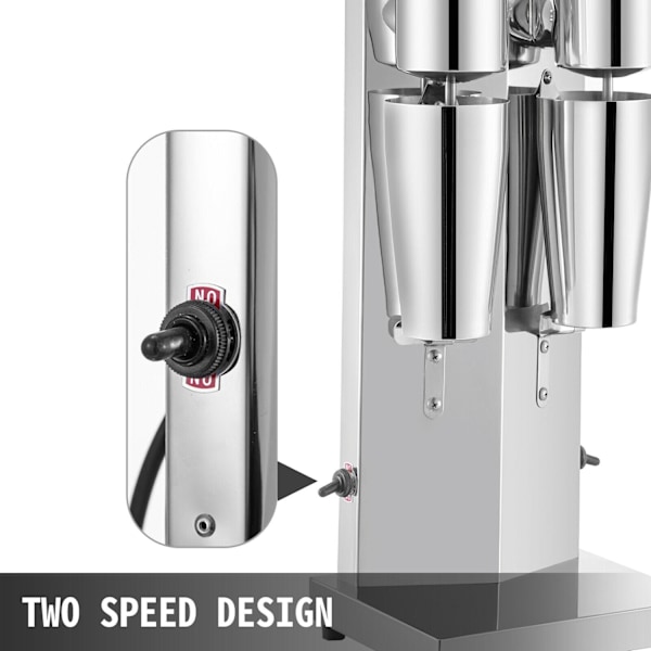 Milkshake Maker 800ml - 18K RPM, 2 Hastighetsinställningar, 360° Mixningshuvuden - Enkel & Säker