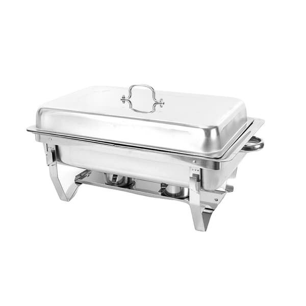Chafing Dish Bufféset, Elegant Design, Hållbart Rostfritt Stål, 2 Rutnät