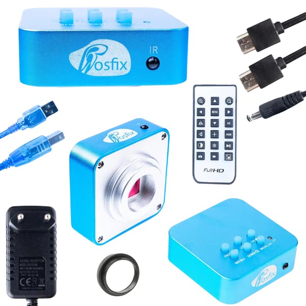 Mikroskopisk Kamera, 4K Billede, USB & HDMI Forbindelse, sort
