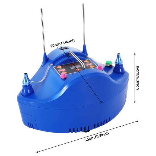 Ballonblæser, Dobbeltport, Brugervenligt Design, Blå
