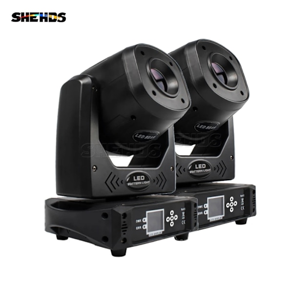 100W LED Scenljus, 14 DMX-kanaler, RGBWYVSO Färgskiva,2 stycken 100W, EU-kontakt 2pcs 100W 2pcs 100W