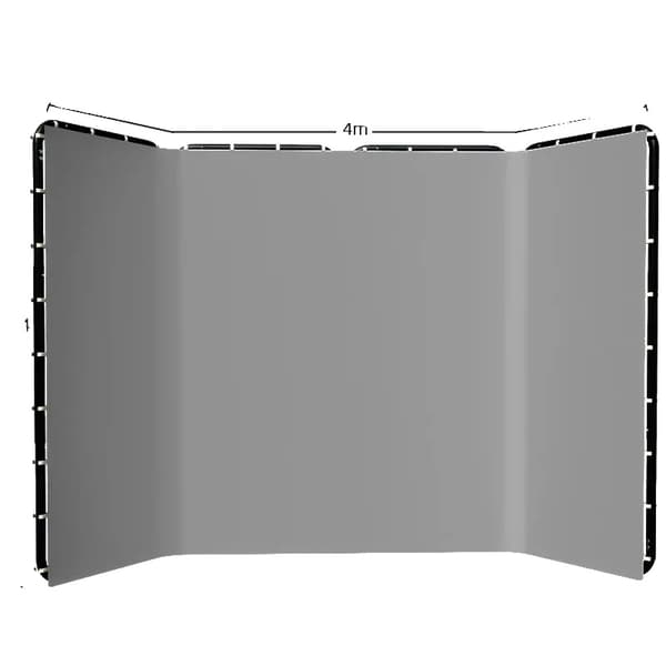 Fotografi Baggrund, Muslin Materiale, Nem Opsætning, 240x400cm Grå