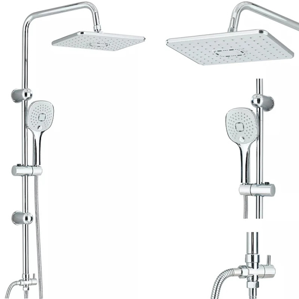Chrome Duschkranset, Modern Stil, Dubbel Vattenkontroll,Krom