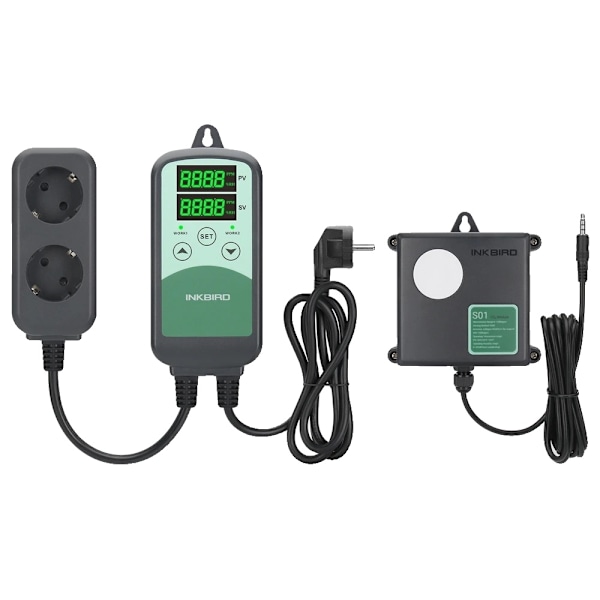 Ohjelmoitava CO2-ohjain, kaksi relelähtöä, 0-9999 ppm-alue ,EU-pistoke (220V) EU Socket(220V) EU Socket(220V)