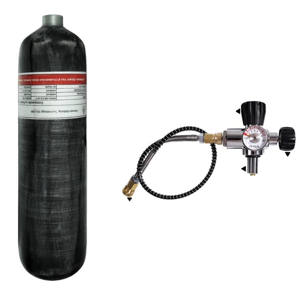 Högtryckscylinder, Kolfiber Material, Lättviktsdesign, 3L med ventil