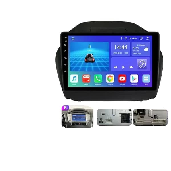 Multimedia Bilradio, Indbygget GPS, Understøtter Carplay og Android Auto, S2 B