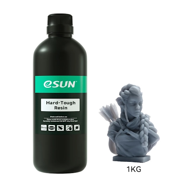 eSUN 3D Printer Resin, Høj Præcision, Overlegen Styrke, 1000g,Grå GRAY Gray