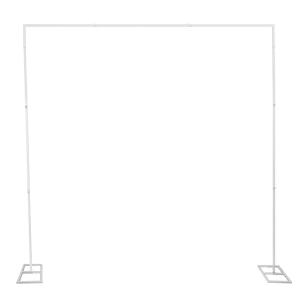 Backdrop Ställning, 2,4m x 2,4m, Järnmaterial, Fyrkantig Form, VIT, L