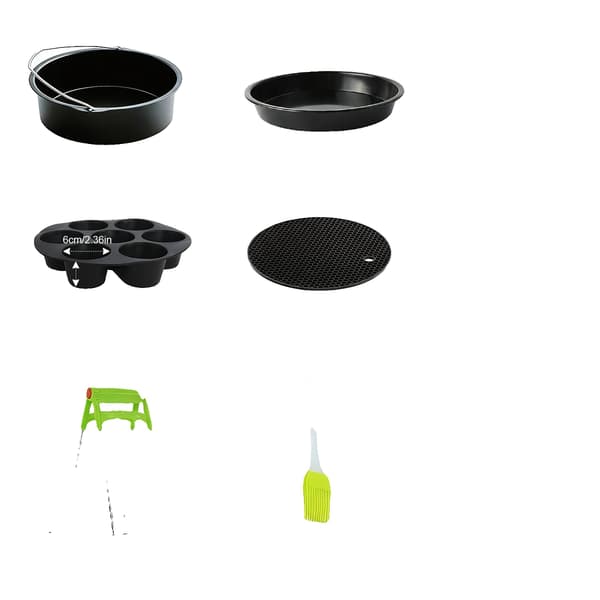 Luftfritös Tillbehörsset, Universell Kompatibilitet, Non-Stick Beläggning, 9-tums set