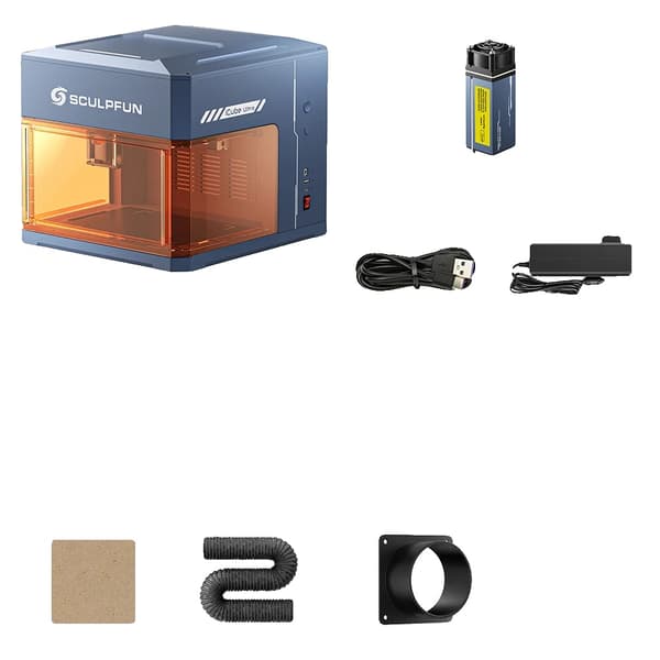 Lasergraver, Lukket Design, Autofokusfunktion, SCULPFUN iCube Ultra, EU