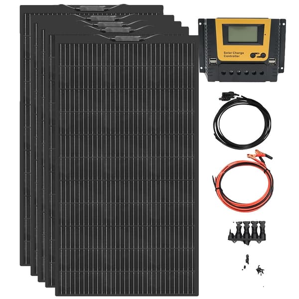 Flexibelt solpanelset, hög effektivitet 24%, hållbar monokristallin kisel, 5st 120W Kit