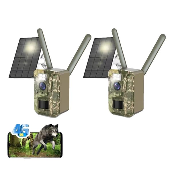 Vildt Jagtkamera, Nattesyn, Solcelledrevet, EU4G 2PCS