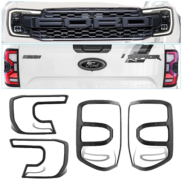 Ford Ranger Raptorin takavalot, mattamusta viimeistely, seuraavan sukupolven lisävarusteet, 1 setti 1 Set 1 set