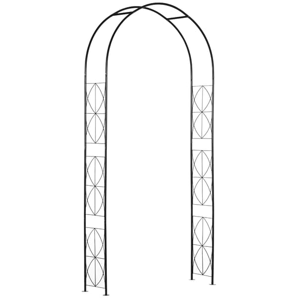 Trädgårdsbåge, Hållbar Metalldesign, Idealisk för Klättrande Växter, Svart