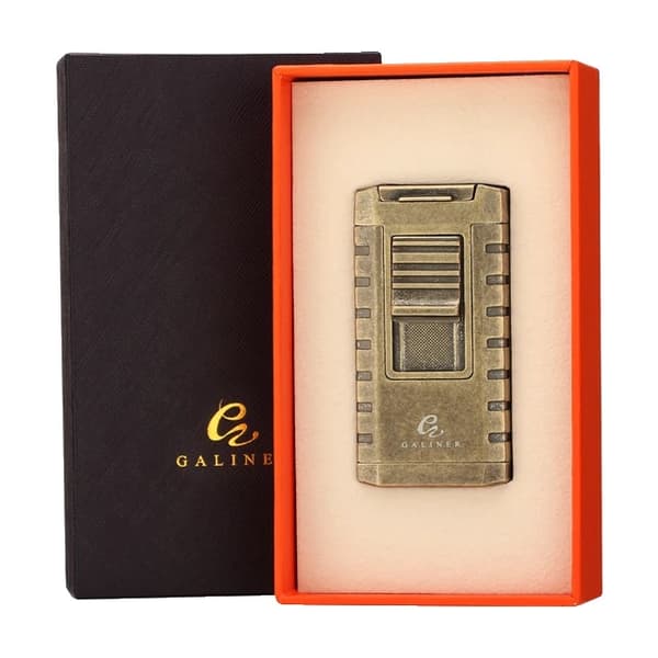 Cigar Cutter og Lighter Sæt, Bærbart Design, Vindresistent Flamme, Kun Lysere Stil 1