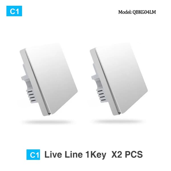 <Aqara Smart Vægbryder, 3 Taster Kontrol, ZigBee Forbindelse>, 2XNO neutral 1Key