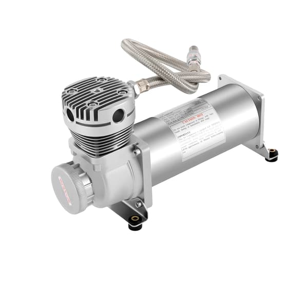 Luftaffjedringskompressor, 200PSI Maksimalt Tryk, Holdbar Konstruktion, sølv