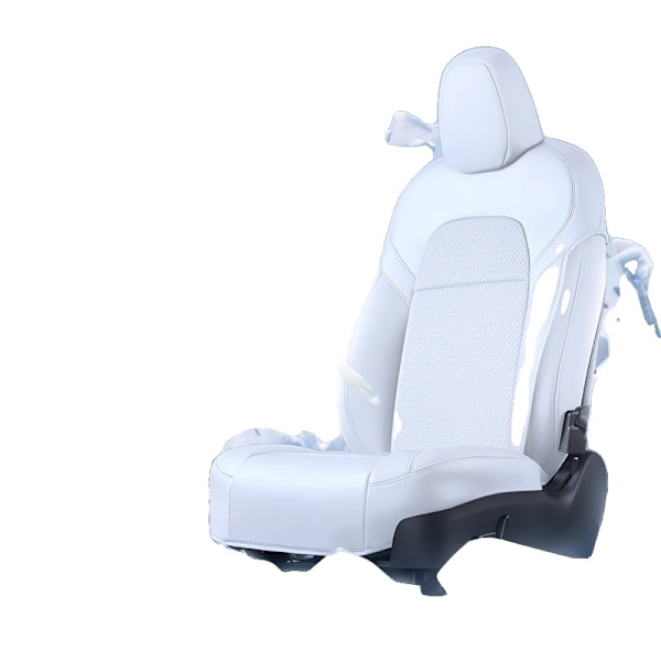 Kølende Bilsæde Pude, Fire Årstider, Vandtæt Læder,Hvid 1 stk. White 1PC