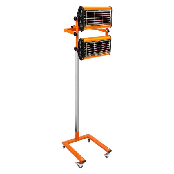 Infrarød Radiator Malertørrer, 2000W Effekt, Justerbar Højde, 0-60 Minutters Timer, Appelsin
