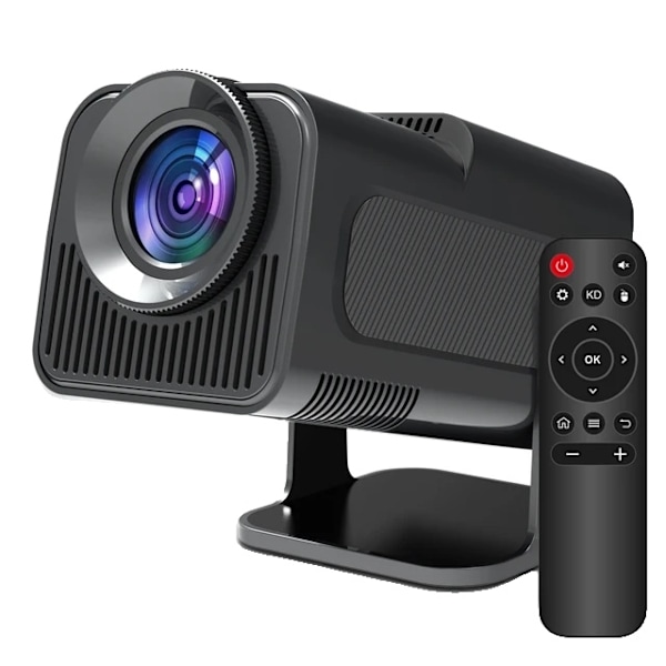 4K Android Projektor, Nativ 1080P Opløsning, Dobbelt Wifi6 Forbindelse, HY320-Black, EU-stik HY320-Black HY320-Black