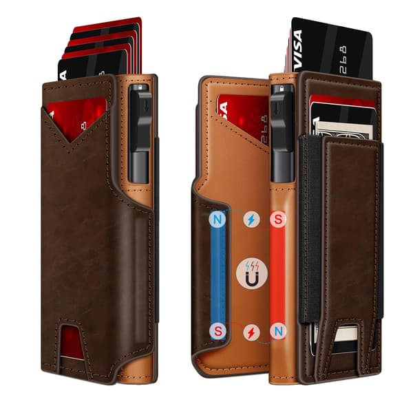 Pung, RFID-blokering, Slank Bifold Design, Chokolade