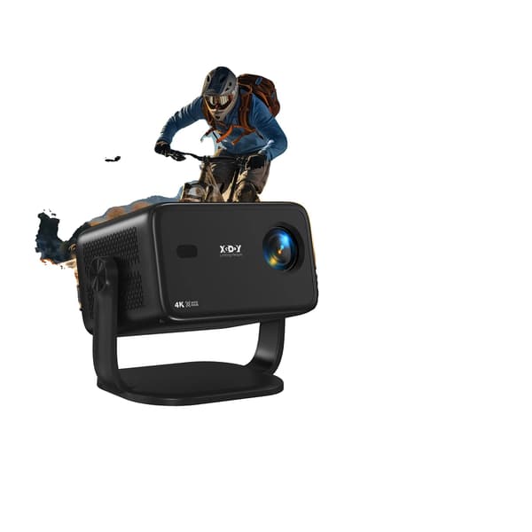 Projektor, 1080P Native Opløsning, WiFi 6 og Bluetooth Forbindelse, sort