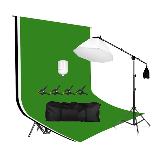 Fotograferingsbaggrundssæt, 2x2m stativ, 3 farvede baggrunde,Hvid Blød Paraply White Soft Umbrella White Soft Umbrella