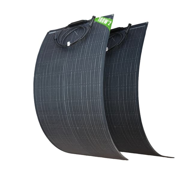 Solpanel, Fleksibelt Design, Høj Energieffektivitet, 2stk  100W