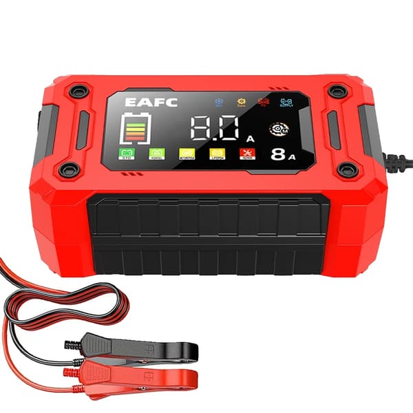 Bilbatterioplader, Multi-Mode Opladning, Intelligente Sikkerhedsfunktioner, 8A EU stik