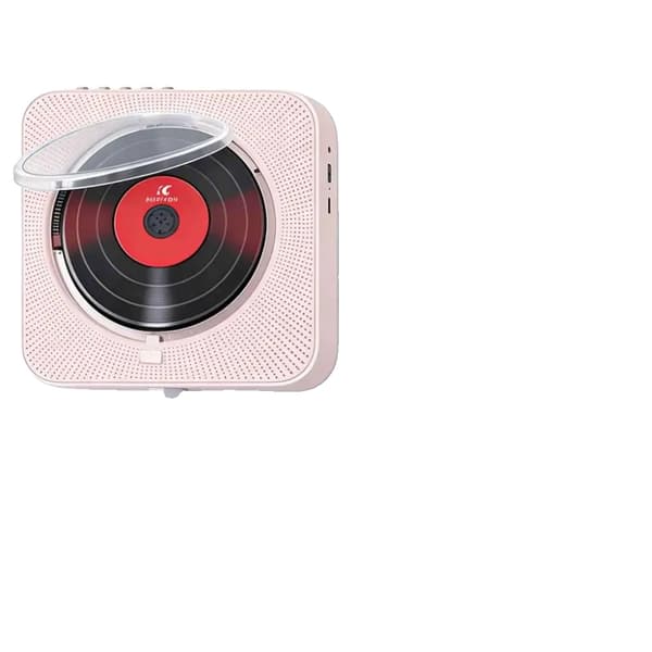 CD-spelare, Bluetooth 5.0, Fjärrkontroll, rosa