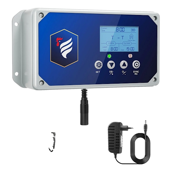 Automatisk Hønsehus Dør, Fjernbetjening, LCD Skærm,EU 220V kun boks EU 220V only box EU 220V only box