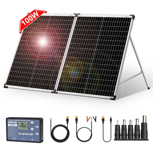 Solpanel, Hög Effektivitet, Fällbar Design, 100W