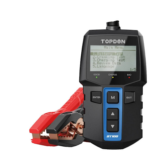 Bilbatteritesteren, Kompakt Design, Flere Testfunktioner, BT100