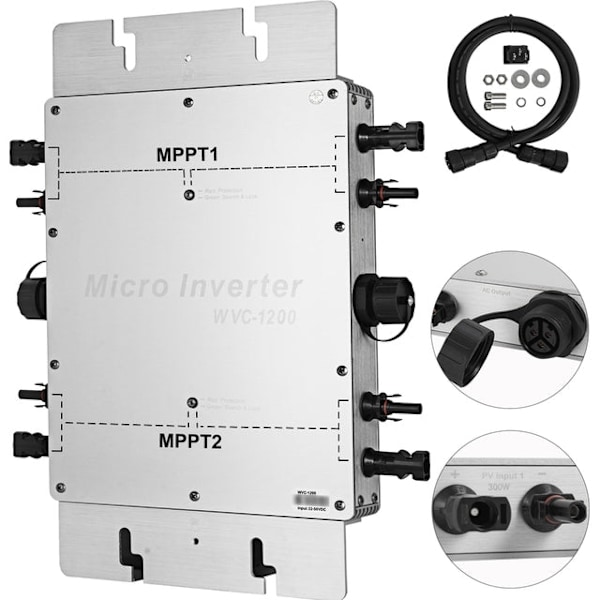 MPPT Solcelle-nettilsluttet Mikroinverter - 3 Unikke Funktioner i Enkle Ord 600W 220VAC