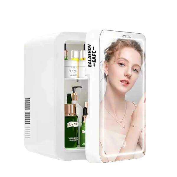 Makeup-kylskåp, 4L kapacitet, bärbar och kompakt design, 4L