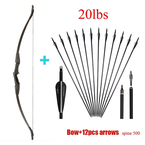 Jousi ja nuolipaketti, oikea- ja vasenkätisille, ammunta- ja metsästyspelit, 20 kilon jous 12 arrows 20lbs bow 12arrows 20lbs bow 12arrows