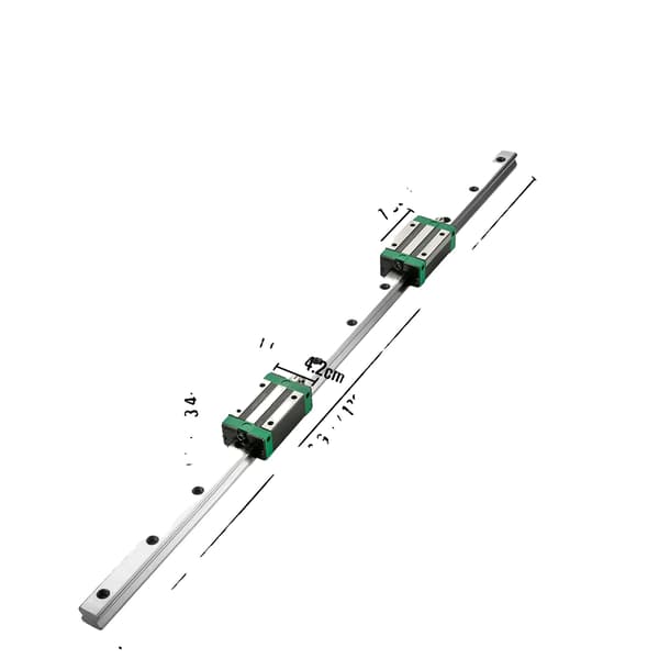 Lineær Guide Skinne, Glat Drift, Høj Holdbarhed, 2PCS HGR20-1700mm