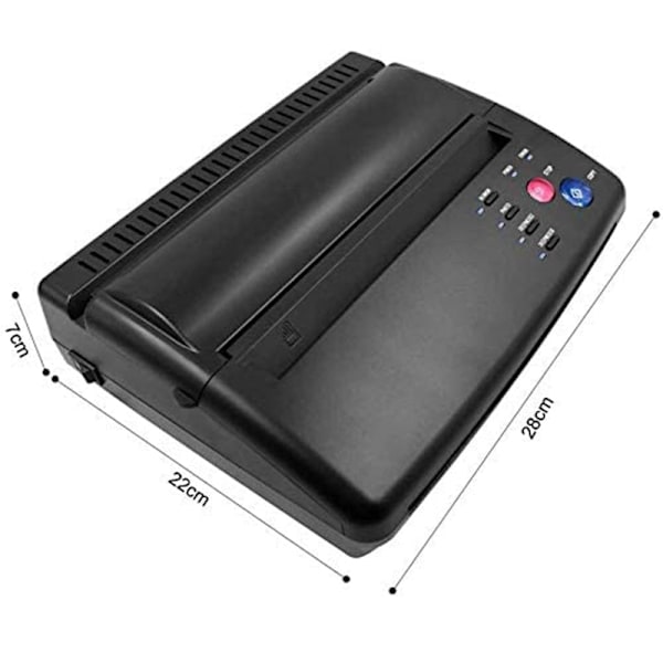 Tatoveringsskabelonprinter, termisk udskrivning, med 10 stk. overføringspapir EU Plug