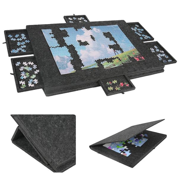 Pusselbräda, Lättviktsdesign, 6 Sorteringslådor, 1000Pcs