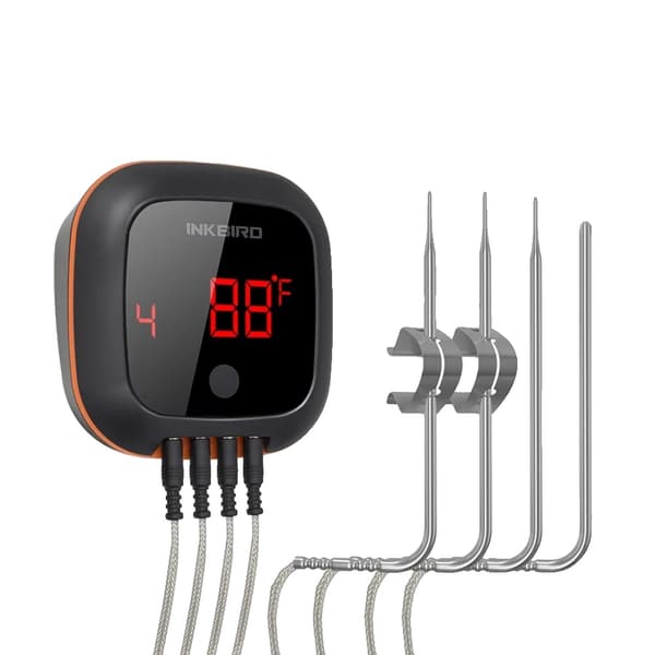 Madlavnings termometer, trådløs Bluetooth, multi-probe funktionalitet, 4X med 4 sensor