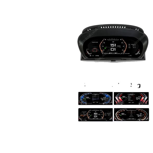 Instrumentpanel, 12,3-tums skärm, högupplösta avläsningar, X5 E70 (2006-2013)