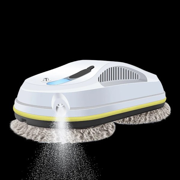 Fönsterputsrobot, Automatisk Sprayfunktion, Säkerhetsrep Ingår,VIT, EU, Ja