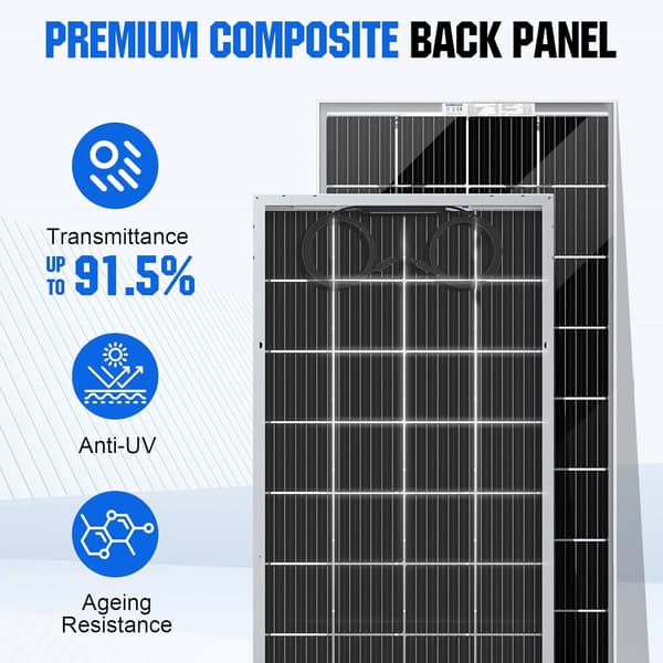 Solpanel, monokristallin, hög effektivitet, 120W 2ST