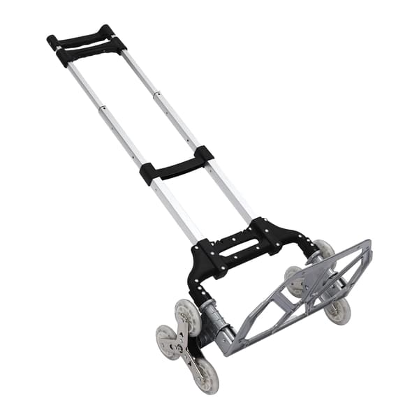 Handtruck, trappklättrande design, stark lastkapacitet, Silver