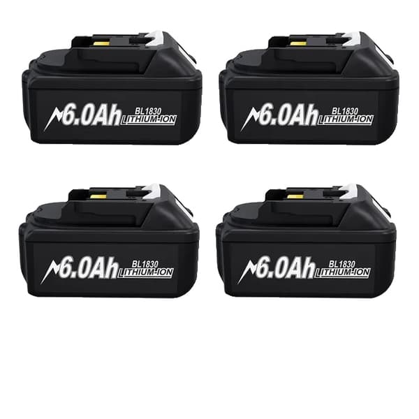 Litiumjonbatteri, 18V, 6000mAh kapacitet, 6.0AH-4 PCS