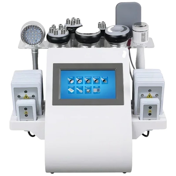 40K Ultrasonic Cavitation Body Slimming Machine, Multi-Funktion, 8 Laser Plader,220V-EU STIK 220V-EU PLUG 220V-EU PLUG