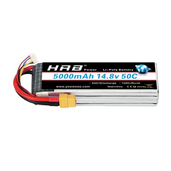 RC Lipo-batteri, 14,8 V, hög kapacitet, 14,8v 5000mah 50c 14.8v 5000mah 50c 14.8v 5000mah 50c