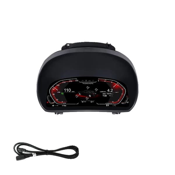 Digital instrumentpanel, 11 tum LED-skärm, kompatibel med BMW 1-serie E81 E82 E87 E88 2006 - 2015, svart