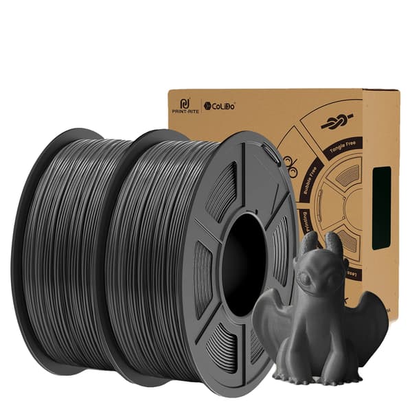 3D Filament, 2KG, 1,75 mm Diameter, TPU-SVART