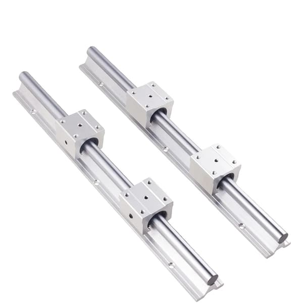 2 stk. lineær skinne, 600 mm længde, CNC del blok